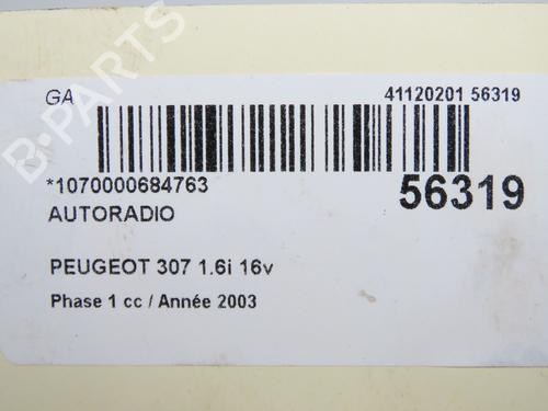 Used Radio PEUGEOT 307 (3A/C) 1.6 16V (109 hp) 31605873