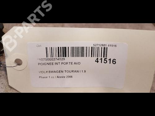 Høyre foran invendig håndtak VW TOURAN (1T1, 1T2) 1.9 TDI | BP9613146I14 