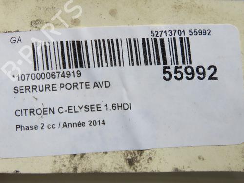 Front right lock CITROËN C-ELYSEE (DD_) 1.6 HDI 92 | BP32332378C97 - Image 5