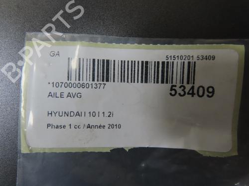 Left front fenders HYUNDAI i10 I (PA) 1.2 | BP28830976C41 