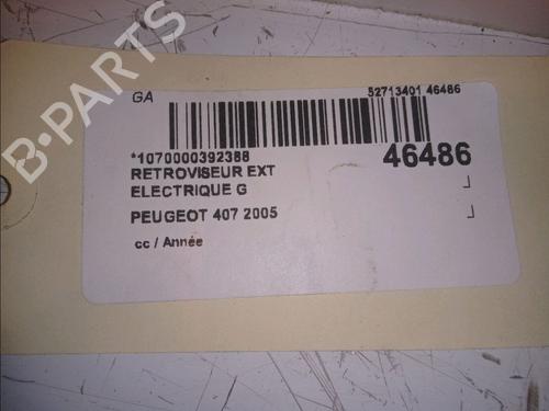 Left mirror PEUGEOT 407 (6D_) 2.0 (6DRFNB, 6DRFNE) | BP23176179C26 