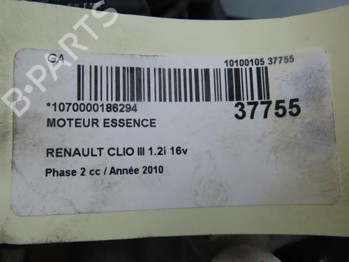 Motor RENAULT CLIO III (BR0/1, CR0/1) 1.2 16V (BR0P, CR0P) (101 hp) 9603524