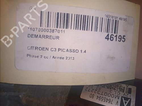 Startmotor CITROËN C3 Picasso (SH_) 1.4 VTi 95 (SH8FSC, SH8FP0, SH8FP6) (95 hp) 11944482