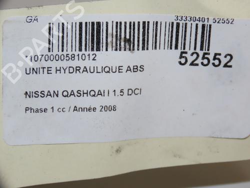 ABS Bremseaggregat NISSAN QASHQAI I (J10, NJ10) 1.5 dCi | BP28967617M43 