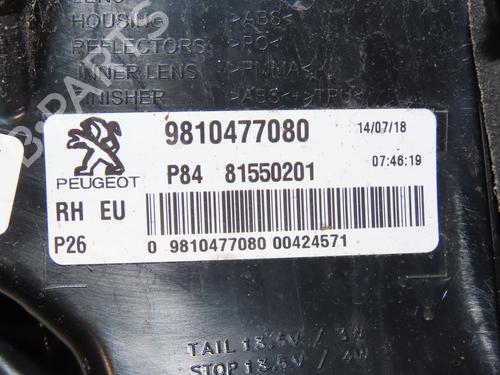 Right taillight PEUGEOT 3008 II SUV (MC_, MR_, MJ_, M4_) 1.2 THP/ PureTech 130 (MRHNSM, MRHNSU, MRHNSJ, MRHNYW,... | BP29216050C35 