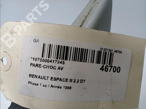 Front bumper RENAULT ESPACE III (JE0_) 2.2 12V TD (JE0E, JE0H, JE0P) | BP11921425C7 