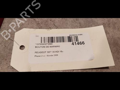 Used Warning switch PEUGEOT 307 (3A/C) 1.6 HDi 110 (109 hp) 9613004