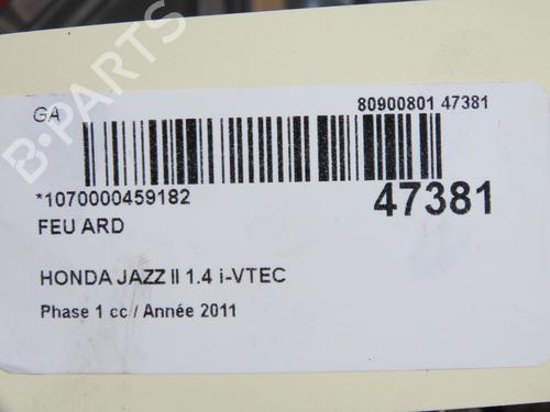 Used Right taillight Right taillight HONDA JAZZ III (GE_, GG_, GP_, ZA_) 1.3 i (GE6, GG3, GG6) (100 hp) 33222788 33222788