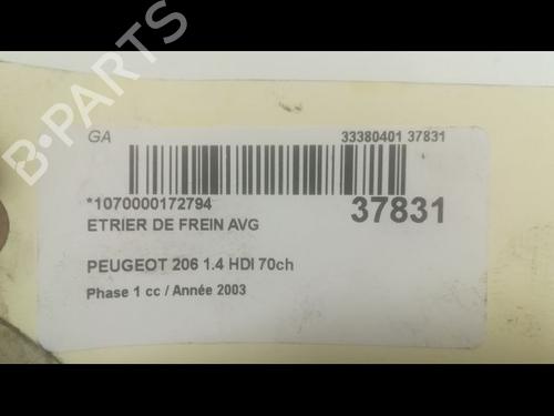 Used Left front brake caliper PEUGEOT 206 Hatchback (2A/C) 1.4 HDi eco 70 (68 hp) 14878214