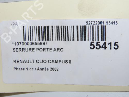 Used Rear left lock RENAULT CLIO II (BB_, CB_) 1.5 dCi (B/CB3M) (64 hp) 32076148