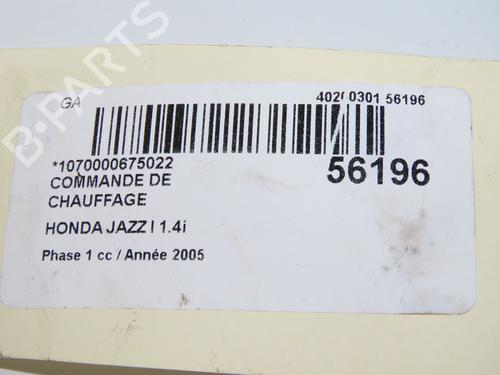 Climate control HONDA JAZZ II (GD_, GE3, GE2) 1.3 iDSi (GD1) | BP31324639I5 