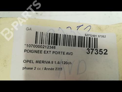 Front right exterior door handle OPEL MERIVA B MPV (S10) 1.4 (75) | BP9604974C129 