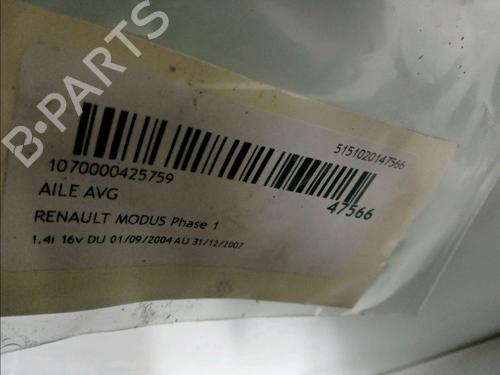 Used Left front fenders RENAULT MODUS / GRAND MODUS (F/JP0_) 1.4 (JP01, JP0J) (98 hp) 17527785