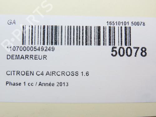 Used Starter CITROËN C4 AIRCROSS 1.6 HDi 115 (114 hp) 19326472