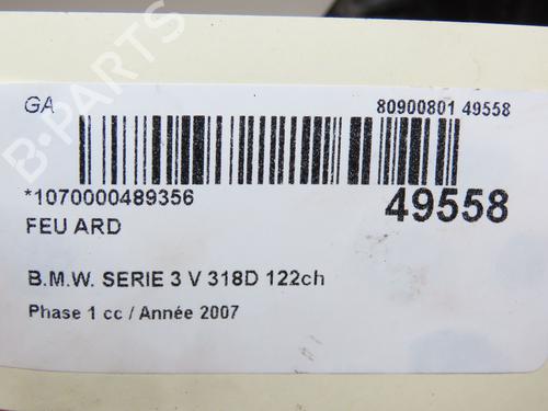 Used Right taillight BMW 3 (E90) 318 d (122 hp) 18837287