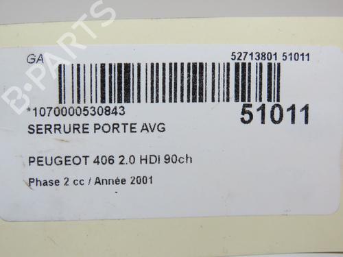 Used Front left lock PEUGEOT 406 (8B) 2.0 HDI 90 (90 hp) 19061237