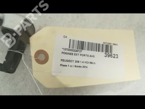 Front left exterior door handle PEUGEOT 208 I (CA_, CC_) 1.4 HDi | BP9607672C128 