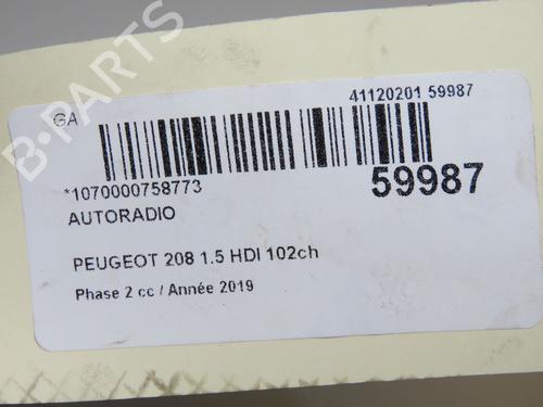 Used Radio Radio PEUGEOT 208 I (CA_, CC_) 1.5 BlueHDI 100 (102 hp) 40162949 40162949