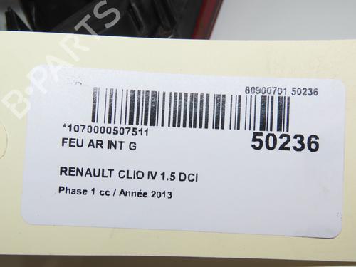 Used Left tailgate light RENAULT CLIO IV (BH_) 1.5 dCi 90 (90 hp) 17662902
