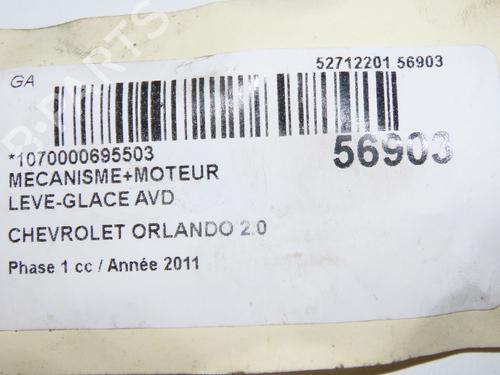Front right window mechanism CHEVROLET ORLANDO (J309) 2.0 D | BP31912147C23