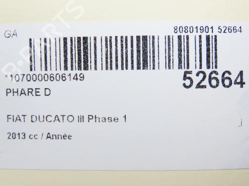 Right headlight FIAT DUCATO Van (250_) 130 Multijet 2,3 D | BP28832461C29 - Image 6