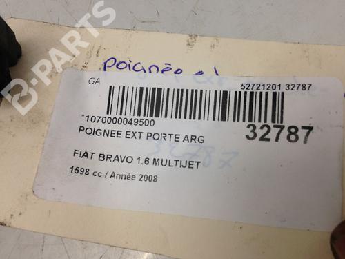 Rear left exterior door handle FIAT BRAVO II (198_) 1.6 D Multijet (198AXH1B) | BP9593972C130 