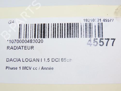 Køler DACIA LOGAN MCV (KS_) 1.5 dCi (KS0W) (86 hp) 19497919