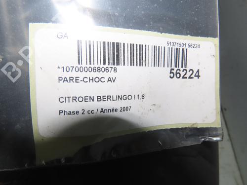 Used Front bumper CITROËN BERLINGO / BERLINGO FIRST Box Body/MPV (M_) 1.6 HDI 75 (MB9HW) (75 hp) 31819584