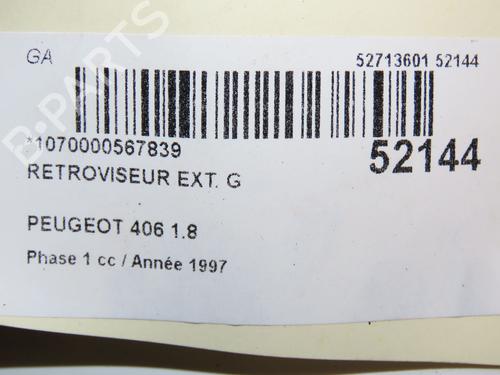 Left mirror PEUGEOT 406 (8B) 1.8 16V | BP28831544C26 
