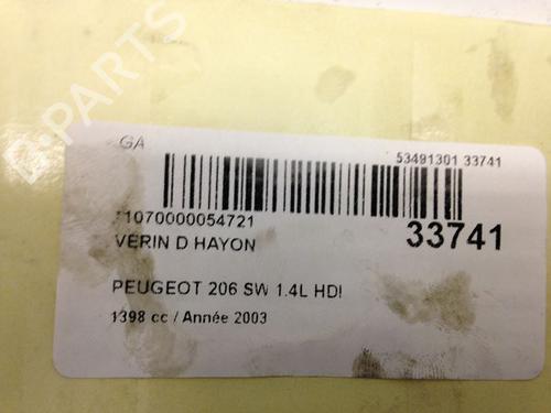 Used Tailgate lift support PEUGEOT 206 SW (2E/K) 1.4 HDi (68 hp) 14879595