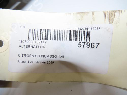 Generator Generator CITROËN C3 Picasso (SH_) 1.4 VTi 95 (SH8FSC, SH8FP0, SH8FP6) (95 hp) 39660476 39660476