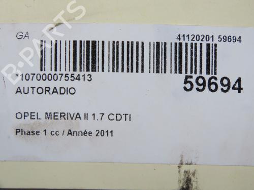 Radio OPEL MERIVA B MPV (S10) 1.7 CDTI (75) | BP37252339E6 - Image 6