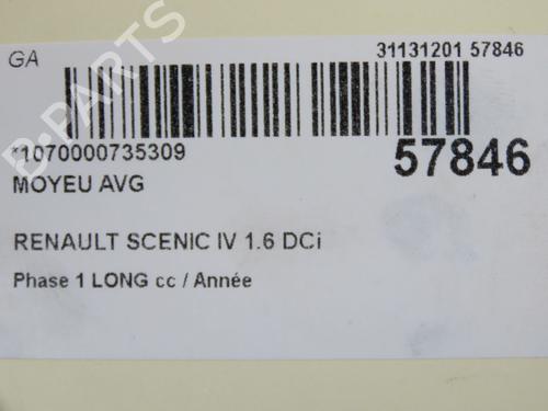 Used Right front steering knuckle Right front steering knuckle RENAULT GRAND SCÉNIC IV (R9_) 1.6 dCi 160 (160 hp) 33728047 33728047