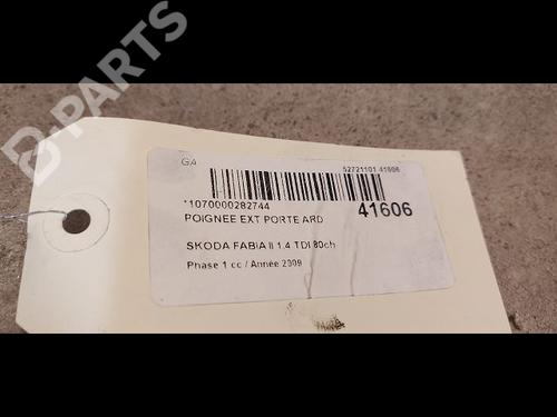 Rear right exterior door handle SKODA FABIA II (542) 1.4 TDI | BP9614410C130 
