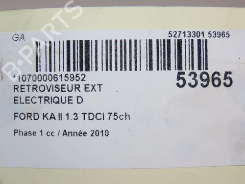 Right mirror FORD KA (RU8) 1.3 TDCi | BP28831391C27 