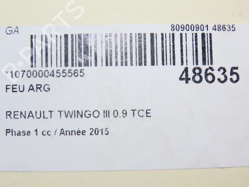 Left taillight RENAULT TWINGO III (BCM_, BCA_) 0.9 TCe 90 (BCM9, BCM2) | BP28969615C34 