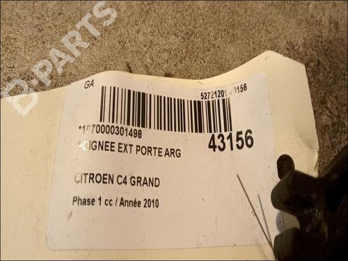 Rear left exterior door handle CITROËN C4 Grand Picasso I (UA_) 1.6 HDi | BP9616635C130 