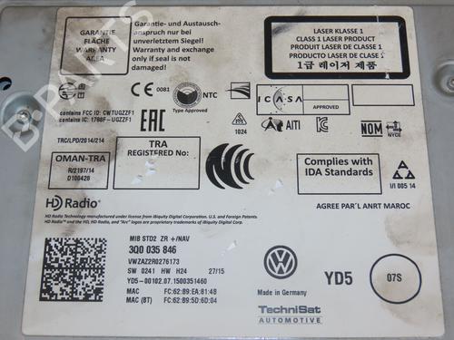 Bilradio VW POLO V (6R1, 6C1) 1.2 TSI 16V | BP28830616E6