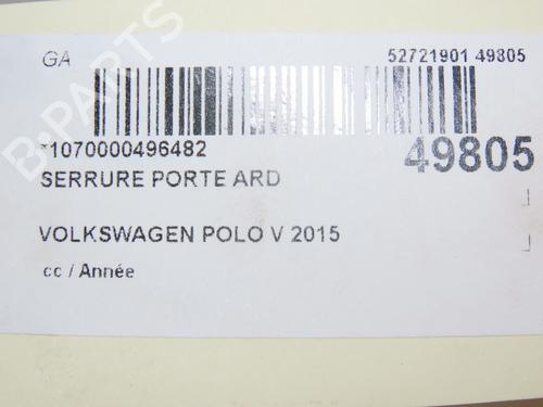 Rear right lock VW POLO V (6R1, 6C1) 1.0 | BP28969031C99