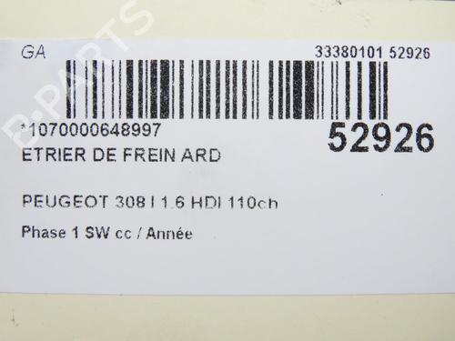 Right rear brake caliper PEUGEOT 308 SW I (4E_, 4H_) 1.6 HDi | BP28967683M106 