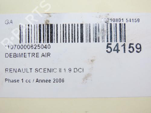 Mass air flow sensor RENAULT GRAND SCÉNIC II (JM0/1_) 1.9 dCi (JM14) | BP28966875M95