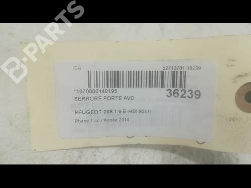 Front right lock PEUGEOT 208 I (CA_, CC_) 1.6 HDi | BP9600954C97 