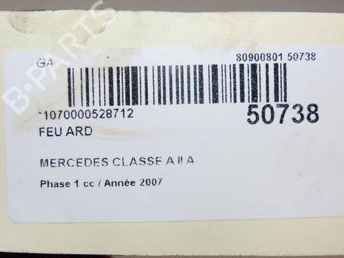 Used Right taillight MERCEDES-BENZ A-CLASS (W169) A 180 CDI (169.007, 169.307) (109 hp) 20340133