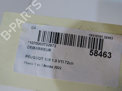Starter PEUGEOT 108 1.0 VTi 72 | BP38275516M8 - Image 4