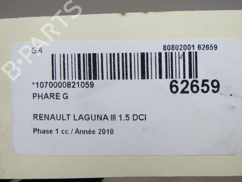 Left headlight RENAULT LAGUNA III (BT0/1) 1.5 dCi (BT00, BT0A, BT0T, BT1J) | BP40518101C28 - Image 5