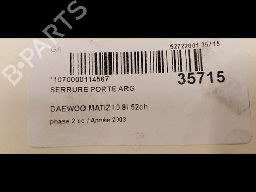 Rear left lock DAEWOO MATIZ (M100, M150) 0.8 | BP23177083C100 