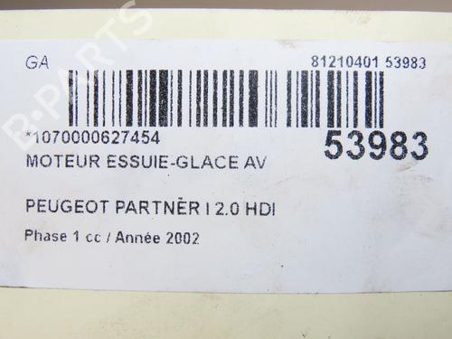 Viskermotor vindrute PEUGEOT PARTNER MPV (5_, G_) 2.0 HDI (90 hp) 28969830