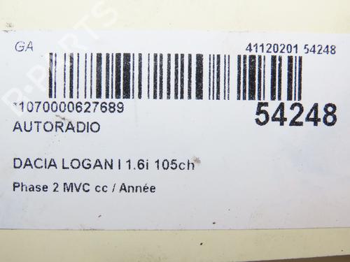 Used Radio DACIA LOGAN MCV (KS_) 1.6 16V Hi-Flex (105 hp) 29469754
