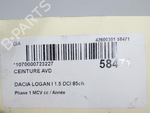 Used Front right belt tensioner Front right belt tensioner DACIA LOGAN MCV (KS_) 1.5 dCi (KS0W) (86 hp) 33969369 33969369