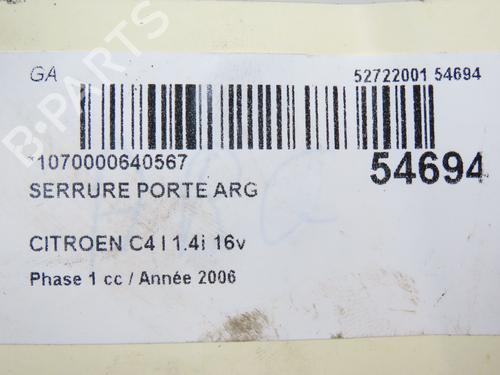 Rear left lock CITROËN C4 I (LC_) 1.4 16V | BP28969103C100 
